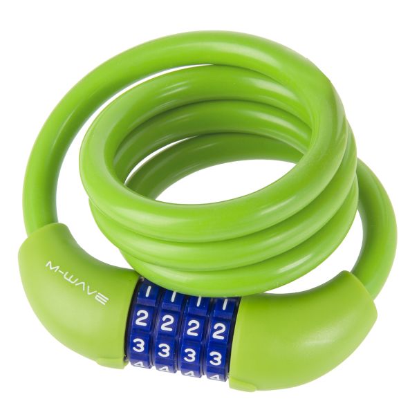 M-WAVE DS 12.10 S spiral cable lock - green